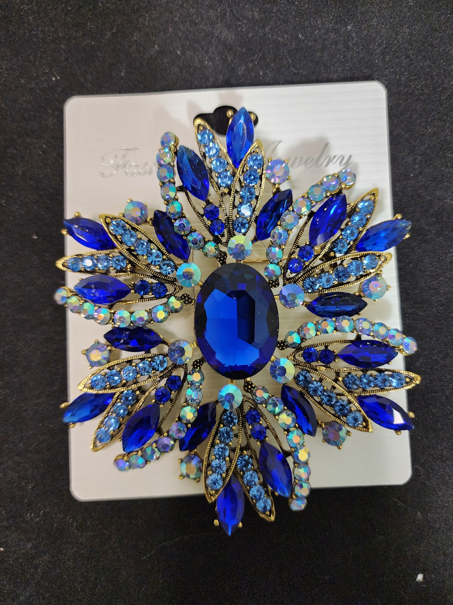 Blue Starburst brooch