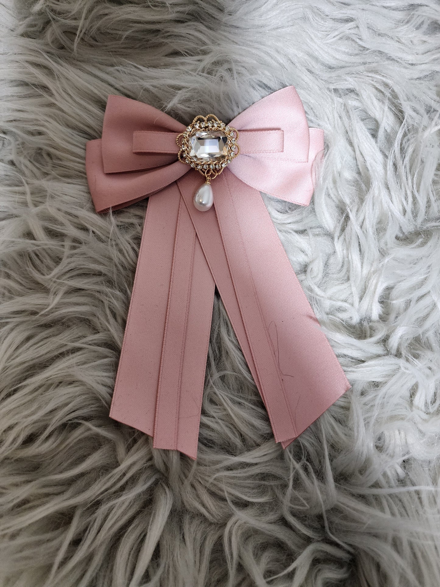 Pink Silk Brooch
