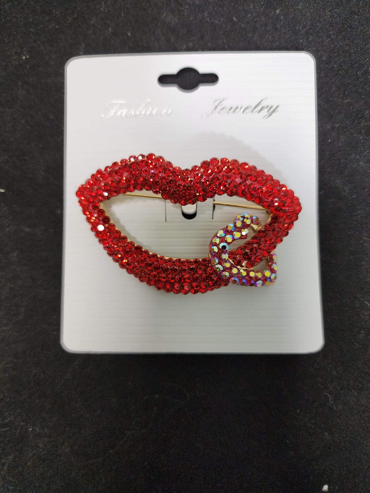 Red Lips Brooch