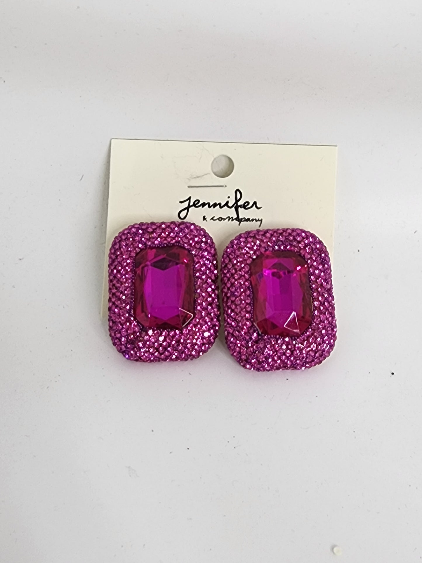 Glitter Square Earrings